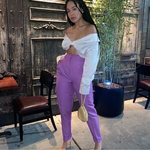 Purple trousers